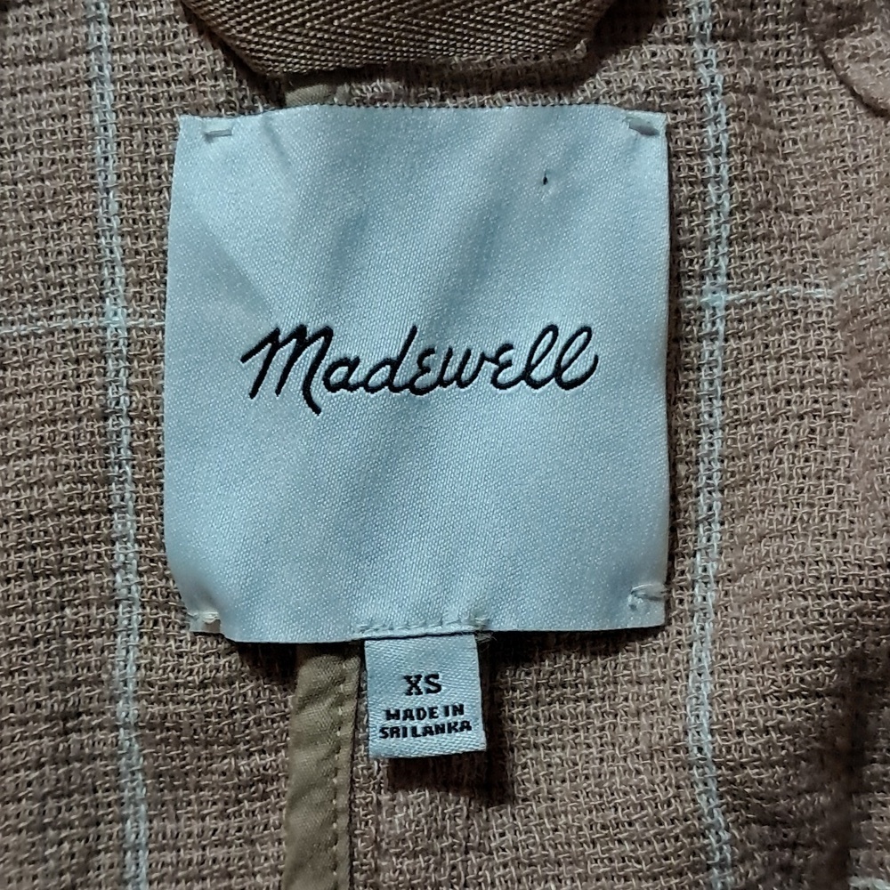 Madewell Pink Breezewoven Larsen Blazer Size XS Linen Casual Preppy Resortwear - Picture 7 of 10